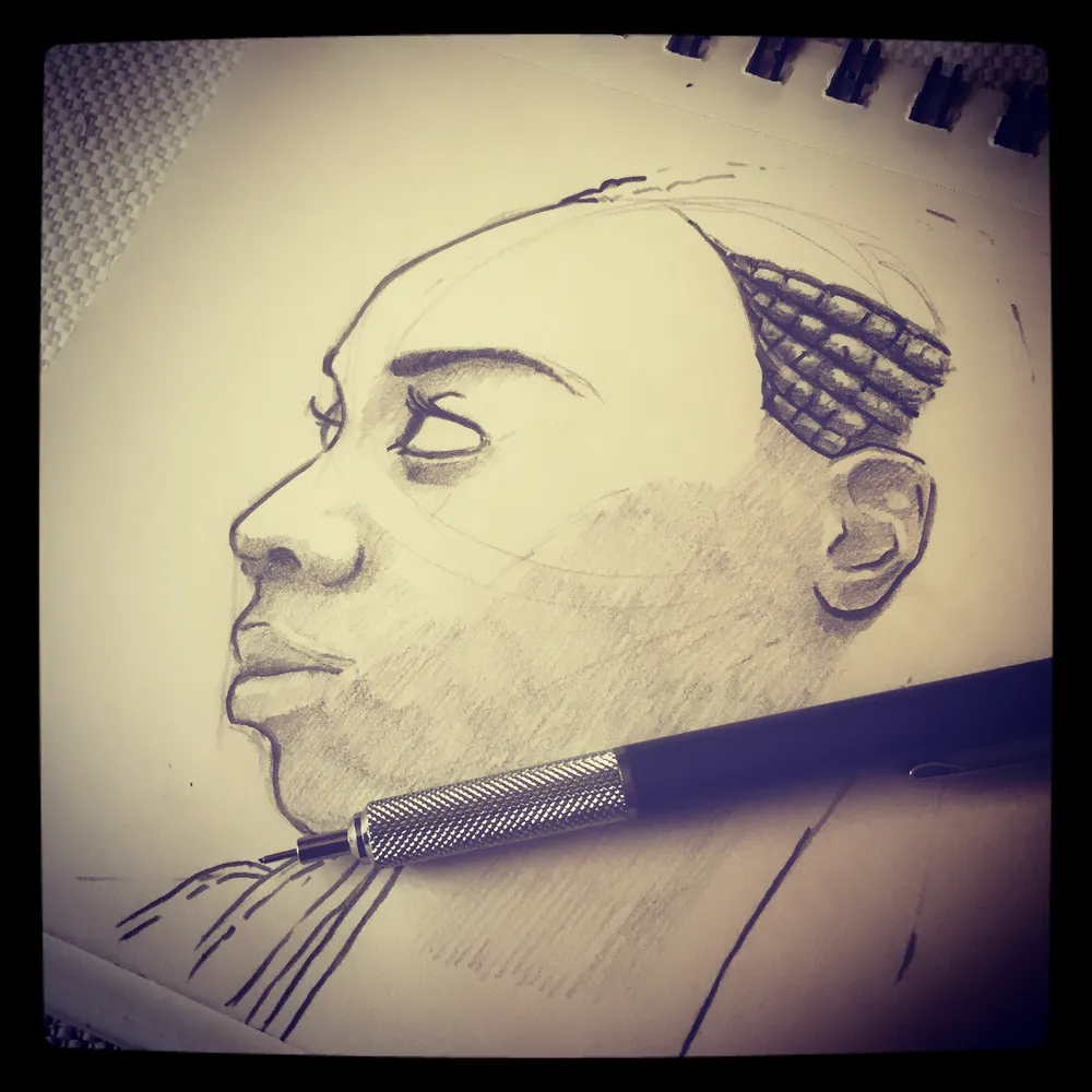 Lady (c. 2015, pencil)