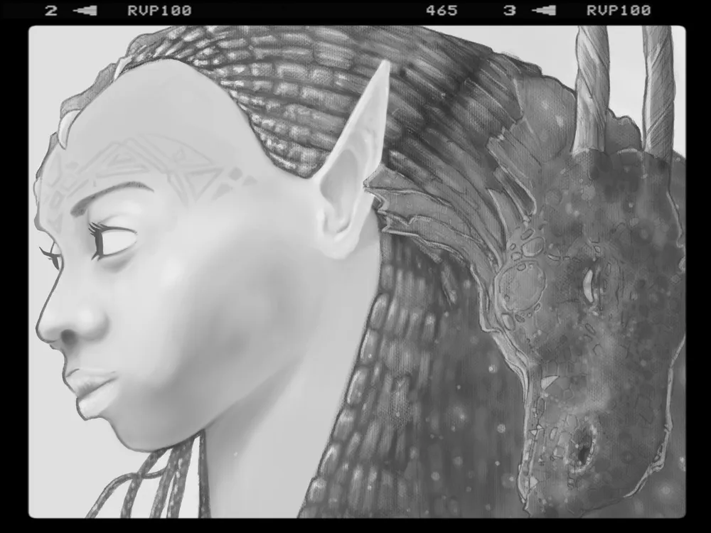 v04 :: I really, really thought I was done with the previous update. But the more I looked at the dragon, the less satisfied I was with it. Again, it just did not feel like it was realistically rendered. So I spent some time flipping through images of crocodiles to get some inspiration around skin texture. And I continued to make cranial features that I thought were minimally interesting, if not realistic’ish.