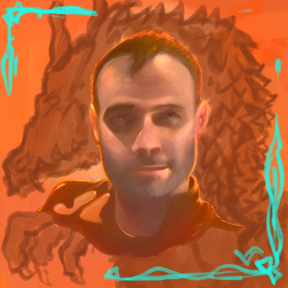 Dragon Warden emerges from what was originally just a simple self-portrait.