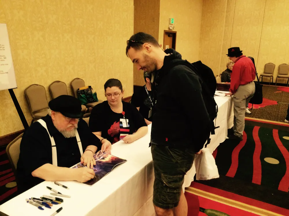 Just in case you are wondering; yes, that is George R. R. Martin and me at Norwescon 38, no lie!  He’s kinda big deal amongst some folks.