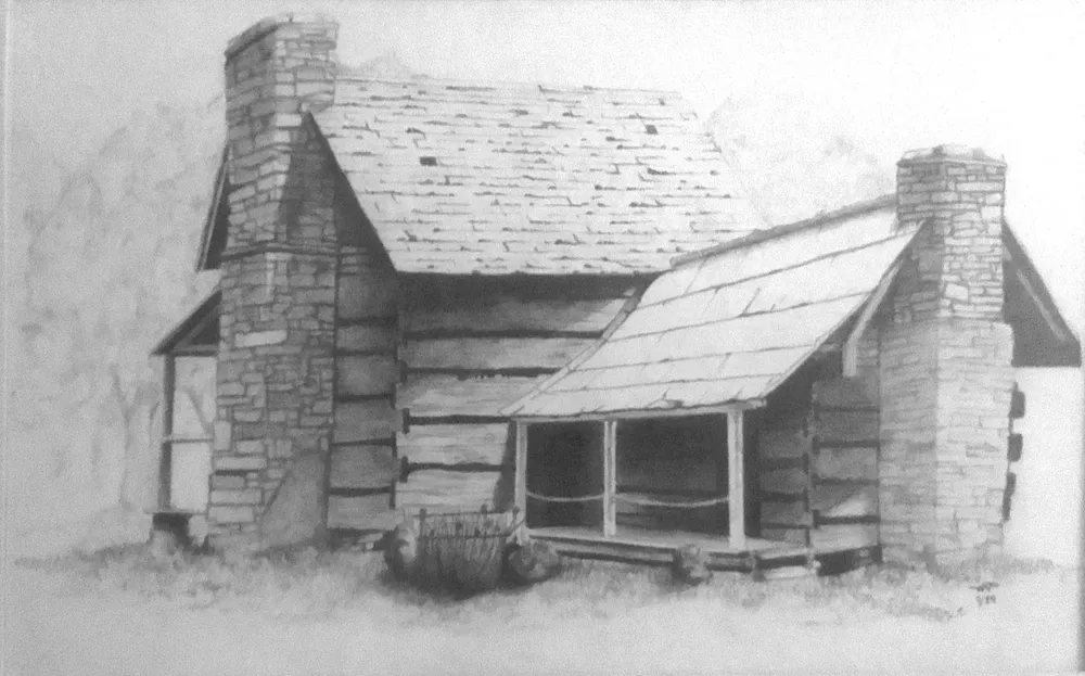 Firefox Cabin (c. 1989, pencil)