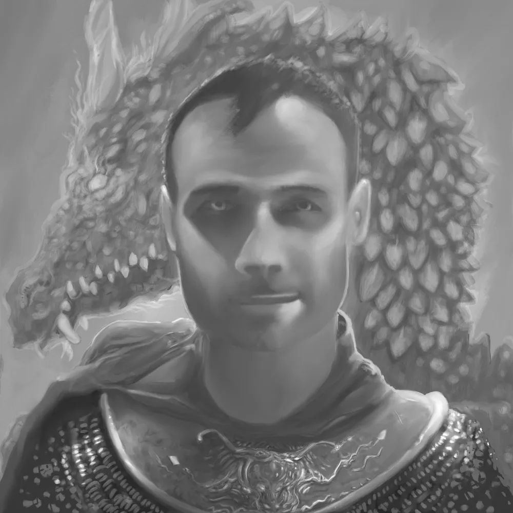 The values are not too bad, but note how how the armor is overall darker values, while the main subject in Area A is closer than not with the dragon in the background.