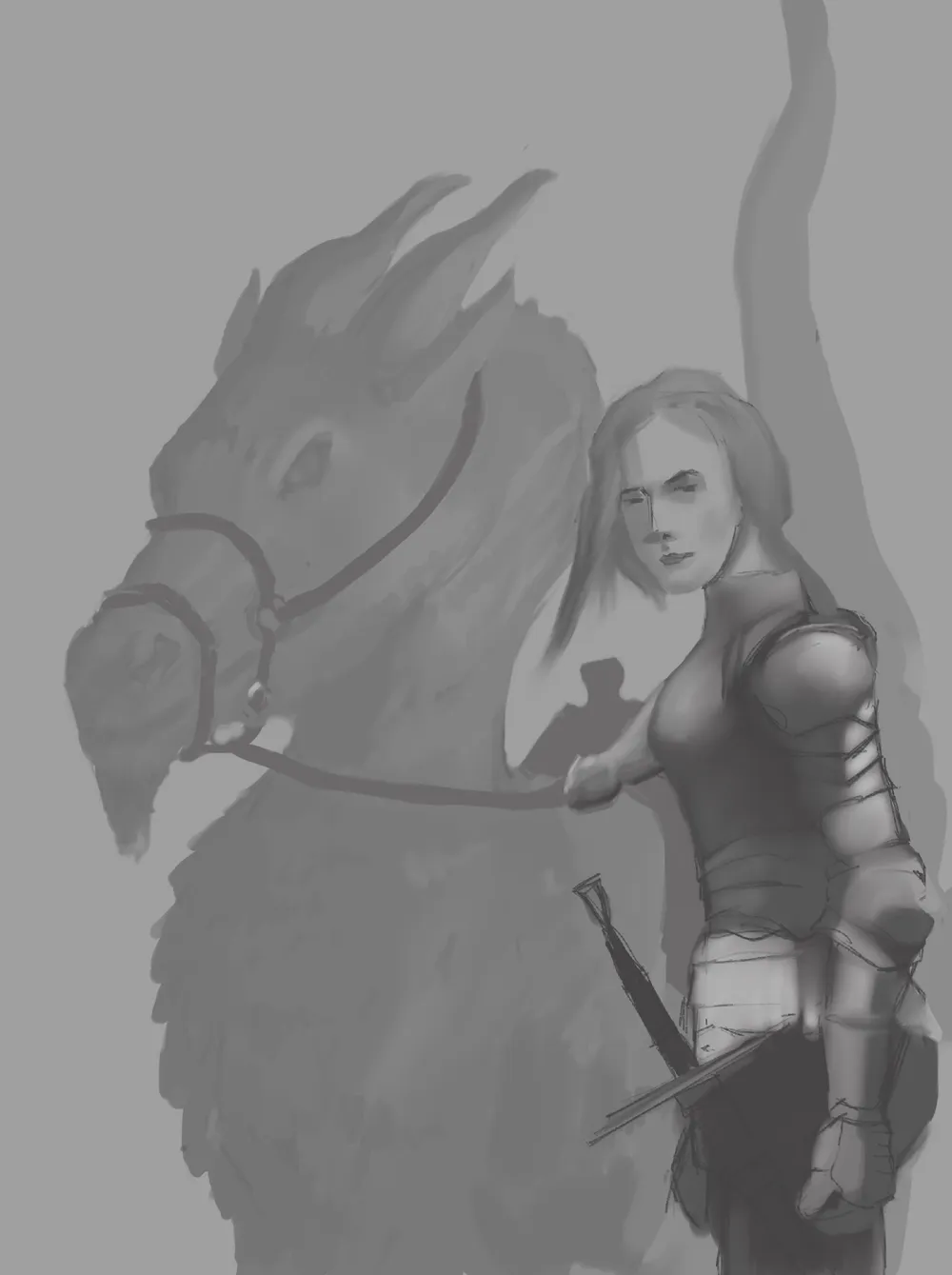 Rough in values of knight